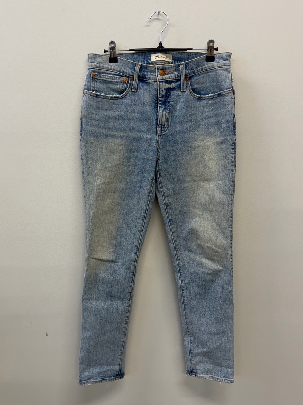 Madewell Straight Leg Jeans in Faded Blue
